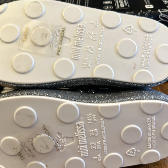 MINI MELISSA girls MINI BE SILVER GLITTER SNEAKERS - Picture 13 of 16